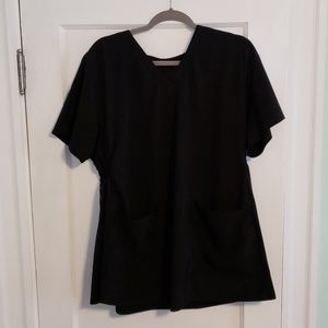 EUC Med Couture Maternity Scrub Top. Black. 2X